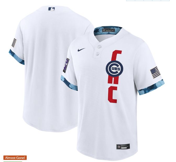 Cheap Men Chicago Cubs Blank White 2021 All Star Game Nike MLB Jersey